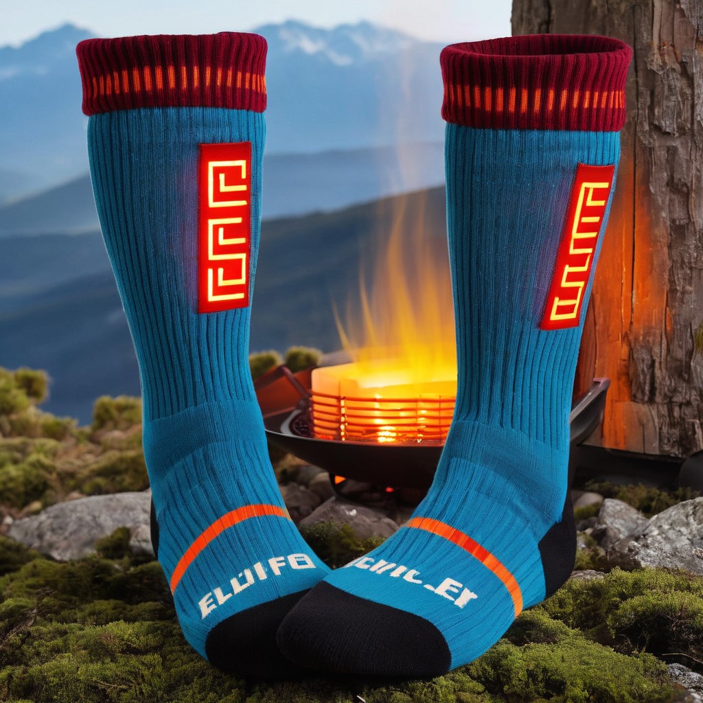 battery heated socks with electric element