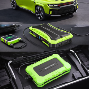 lime green portable car battery jumper
