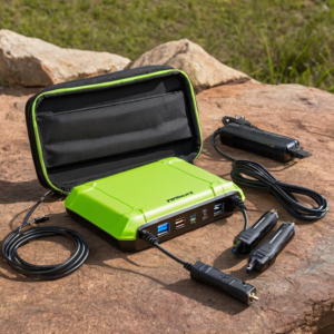 portable green car battery jump starter charger