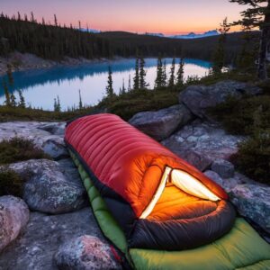 Heated Sleeping Bags with portable battery operated heater