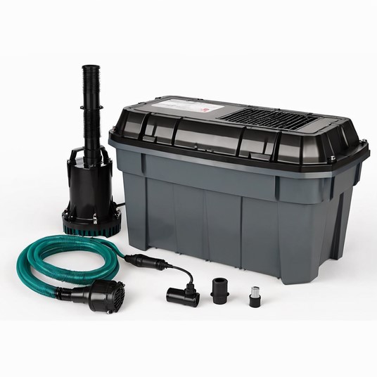 Black Battery Power Enclosure with Black Sump Pump